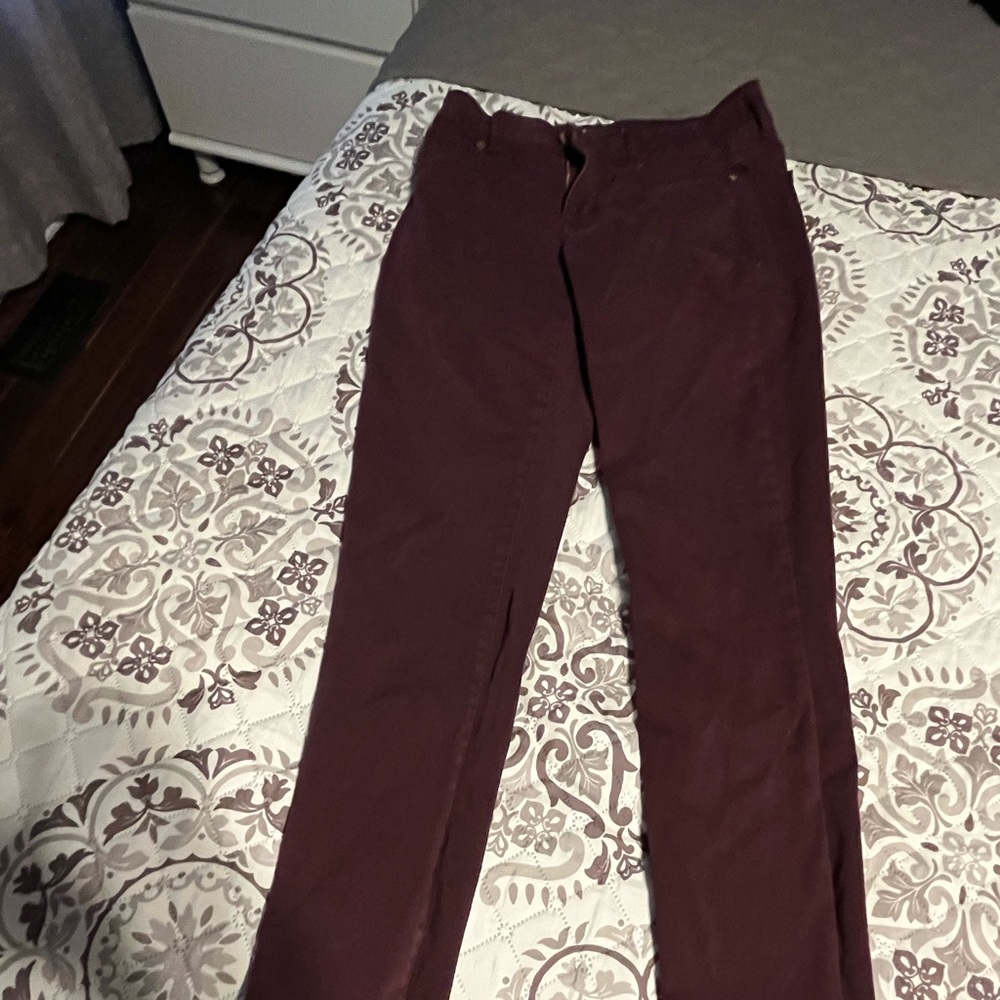 Burgundy jeans